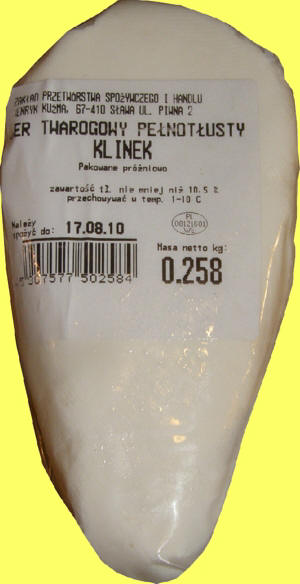 Ser twarogowy pełnotłusty - klinek